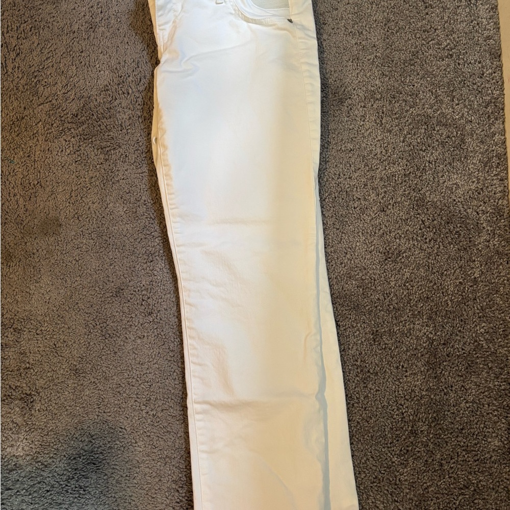 GAP Maternity White Jeans